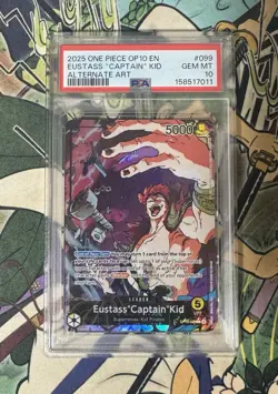 2025 One Piece Eustass "Captain" Kid OP10-099 PSA 10 - Image 1