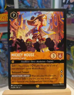 Disney Lorcana TCG Mickey Mouse - Musketeer Captain 16/204 Legendary NM - Image 1