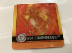 POKEMON CHARMANDER CHARMELEON CARD 1999 Artbox Action Flipz Premier Edition #07 - Image 1