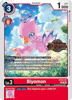 Digimon Card Game Biyomon Starter Deck 20: Protector of Light Release ST20-02 - Image 1