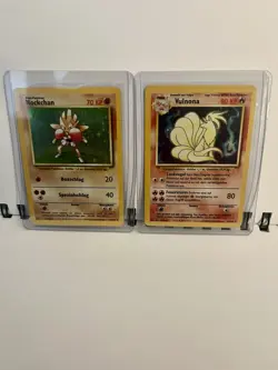 Pokemon TCG Base Set Holo German 2-Card Lot Nockchan Vulnona 1999 - Image 1