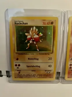 Pokemon TCG Base Set Holo German 2-Card Lot Nockchan Vulnona 1999 - Image 4