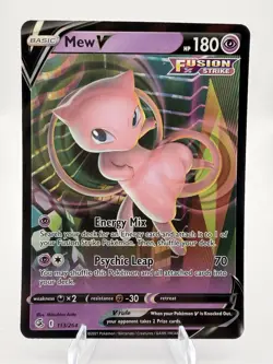 Mew V 113/264 Ultra Rare Holo Fusion Strike Pokemon Card Near Mint - Image 2