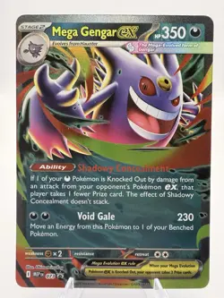 Mega Gengar ex 073 Promo Holo Mega Evolution Pokemon Card Near Mint - Image 2