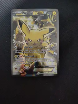 Pokemon Pikachu EX XY124 Promo Card Moderately Played Condition - Image 1