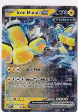 Pokemon TCG Iron Hands Ex 031/131 Prismatic Evolutions Double Rare NM Card - Image 1