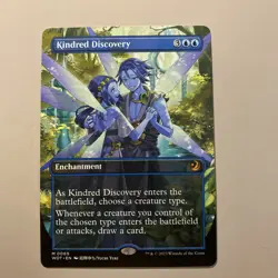 Kindred Discovery NM Unplayed Anime Borderless Wilds of Eldraine MTG Non Foil - Image 1