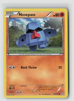 Nosepass #62/124 Dragons Exalted Common Pokemon TCG LP - Image 1