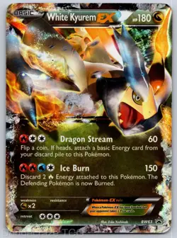 White Kyurem EX BW63 Holo Promo Black And White Promo Pokemon HP - Image 1