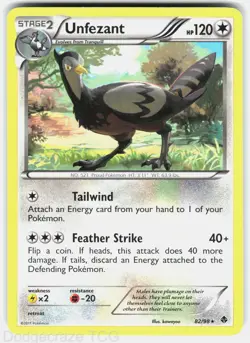 Unfezant 82/98 Rare Emerging Powers Pokemon LP - Image 1