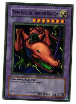 Yugioh Twin-Headed Thunder Dragon MRD-120 Super Rare Unlimited VLP - Image 1