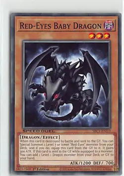 Speed Duel: Streets of Battle City Common SBC1-ENI10 Red-Eyes Baby Dragon - Image 1