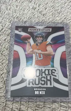 2024 Panini Rookies & Stars - Rookie Rush Bo Nix #RR-BNX (RC) - Image 1