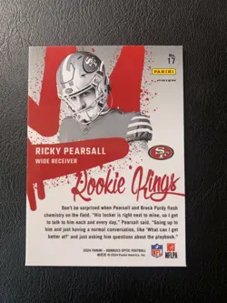 2024 Panini Donruss Optic - Rookie Kings Ricky Pearsall #17 (RC) - Image 2