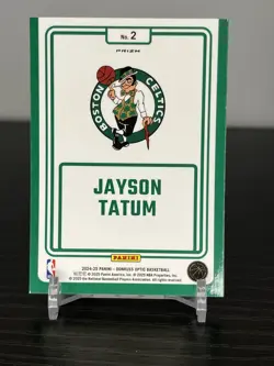 Jayson Tatum 2024-25 Donruss Optic Winner Stays #2 Purple Prizm - Image 2