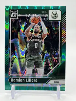 Damian Lillard 2024-25 Panini Donruss Optic Green Seismic Prizm #83 - Image 1