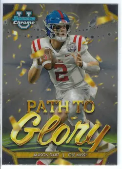 2024 BOWMAN UNIVERSITY CHROME PATH TO GLORY JAXSON DART INSERT CARD # PG-2 - Image 1