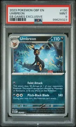 PSA 9 Umbreon 130/197 EBGames Exclusive Promo Pokemon Card EB GAMES - Image 1