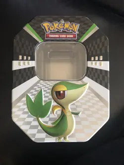 Pokemon Trading Card Game EMPTY Black White Snivy Tin with Insert - FAST SHIP - Image 1