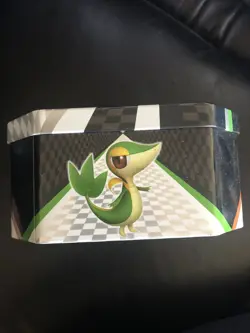 Pokemon Trading Card Game EMPTY Black White Snivy Tin with Insert - FAST SHIP - Image 3