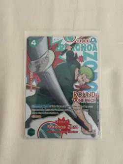One Piece x Round 1 ENGLISH Promo Card Roronoa Zoro PRB02-006 NM/M - Image 1