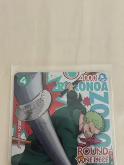 One Piece x Round 1 ENGLISH Promo Card Roronoa Zoro PRB02-006 NM/M - Image 2
