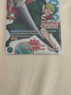 One Piece x Round 1 ENGLISH Promo Card Roronoa Zoro PRB02-006 NM/M - Image 3