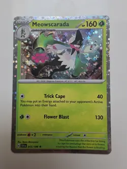 Meowscarada 015/198 - Scarlet & Violet - Sparkle Holo Pokemon Card - Near Mint - Image 1