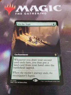 Mtg. On the Trail. Extended Art. Commander: Murders at Karlov Manor. PF - Image 1
