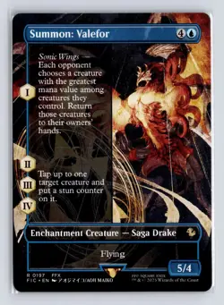 Summon: Valefor (Borderless) 197 Regular Commander: FINAL FANTASY MTG LP - Image 1