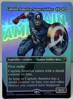 Captain America, Super-Soldier (Borderless) (0352) Marvel Super Heroes Foil - Image 1