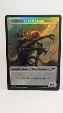 Eldrazi Spawn Phyrexian Wurm (0018) Double-Sided Token Modern Horizons 3 Foil - Image 3