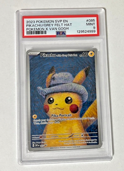 Pikachu with Grey Felt Hat x Van Gogh 085 Promo S&V Pokemon Card PSA 9 Mint - Image 1