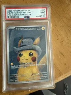 Pokemon SVP 2023 Pikachu with Grey Felt Hat Van Gogh 085 Promo PSA 9 GEM MINT - Image 3