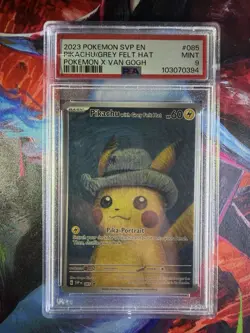 2023 Pokemon SVP EN Pikachu with Grey Felt Hat #085 PSA 9 Van Gogh Promo - Image 2
