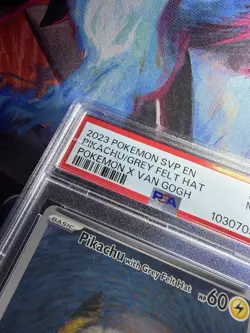 2023 Pokemon SVP EN Pikachu with Grey Felt Hat #085 PSA 9 Van Gogh Promo - Image 5