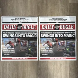 2025 SDCC Marvel Magic The Gathering Spider-Man Daily Bugle Newspaper Playmat x2 - Image 1
