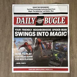2025 SDCC Marvel Magic The Gathering Spider-Man Daily Bugle Newspaper Playmat x2 - Image 2