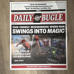 2025 SDCC Marvel Magic The Gathering Spider-Man Daily Bugle Newspaper Playmat x2 - Image 3