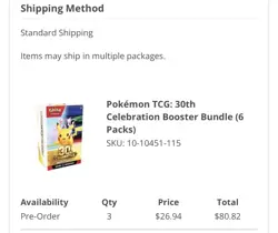 PRESALE 3x Pokemon TCG 30th Anniversary Booster Bundle - Confirmed Preorder - Image 2