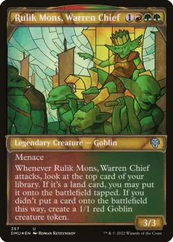 MTG Goblin Commander Deck - Red, Green TRIBAL - Rulik Mons, Warren Chief - Image 1