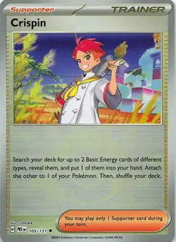 Crispin (Poke Ball Pattern) 105/131 Holo Prismatic Evolutions Pokemon Holo NM - Image 1