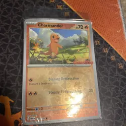 Pokemon TCG Charmander 004/165 SV 151 GameStop Exclusive Promo Sealed - Image 1