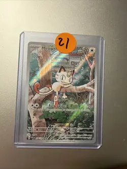 Pokemon Meowth 106/094 – Phantasmal Flames – English IR (Illustration Rare) - Image 1
