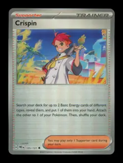 Crispin (Poke Ball Pattern) 105/131 Prismatic Evolutions Holo Pokemon - Image 1