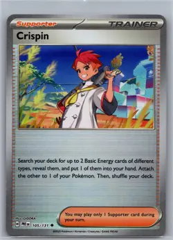 Crispin (Poke Ball Pattern) 105/131 Holo Prismatic Evolutions Pokemon Holo NM - Image 1