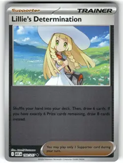 Lillie's Determination 192/217 Uncommon Ascended Heroes Pokemon Reverse Holo NM - Image 1