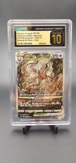 CGC 10 Pristine Japanese Pokemon 2022 Hisuian Zoroark VSTAR 234/172 VSTAR S12a - Image 1