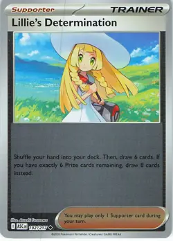 Lillie's Determination 192/217 Uncommon Ascended Heroes Pokemon Reverse Holo NM - Image 1