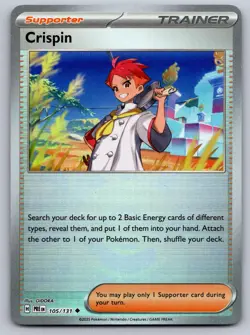 Crispin (Poke Ball Pattern) 105/131 Holo Prismatic Evolutions Pokemon NM - Image 1
